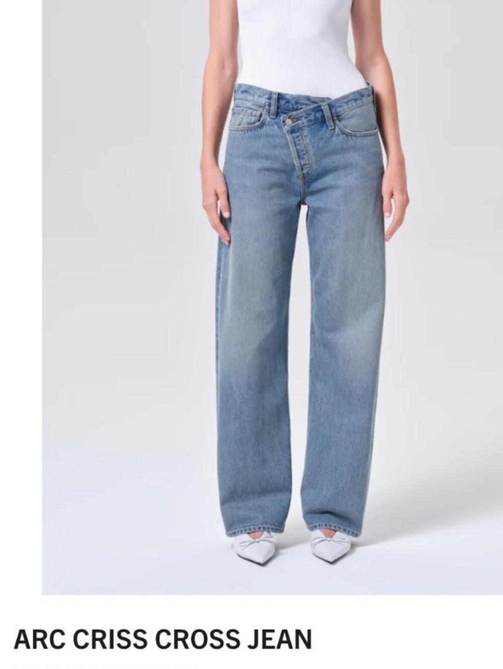 Agolde Arc Criss Cross Denim Jeans Size 27